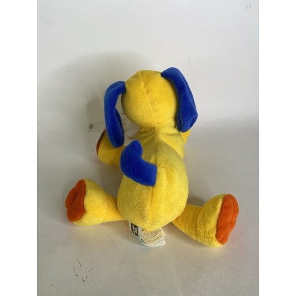 Vintage Cuddletown Friends Dog Stuffed Animal Plush Toy Yellow Blue Orange NEW - Picture 5 of 8